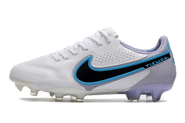 Nike Tiempo Gold Black Metallic Synthetic Upper Perforated Texture Firm-Ground Soccer Shoes 22