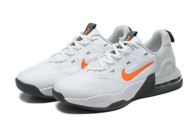 Nike White and Orange Air Cushion Running Shoes 2