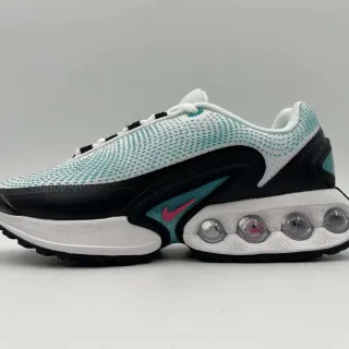 Nike أبيض أزرق أسود موجي الشكل تراكب اصطناعي مرئي شفاف وحدات الامتصاص الهوائي حذاء أسلوب حياة