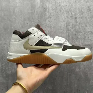 Nike Zapas Lifestyle Low-Top Blanco Marrón Cierre con Correa
