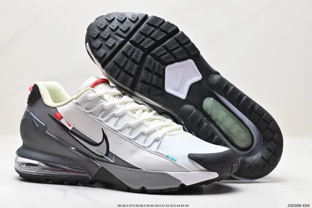 Nike White Gray Layered Synthetic And Mesh Upper Visible Heel Air Unit Lifestyle Sneakers 3