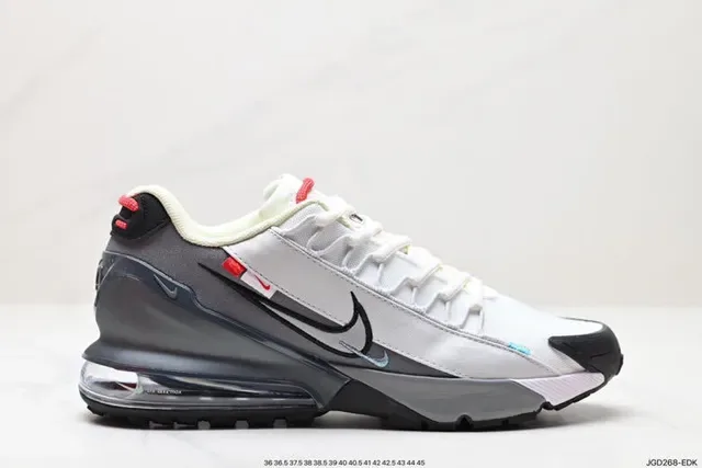 Nike White Gray Layered Synthetic And Mesh Upper Visible Heel Air Unit Lifestyle Sneakers 8