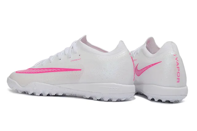 Nike White Pink Knit Upper Outsole Turf Soccer Shoes 4