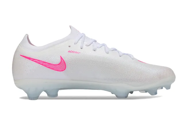 Nike White Pink Knit Upper Outsole Turf Soccer Shoes 5