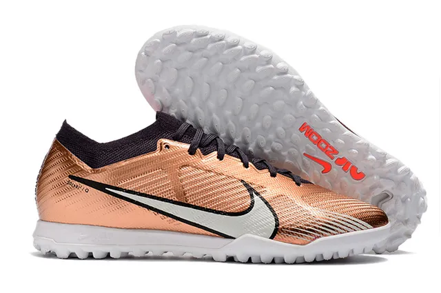 नाइक सफेद बैंगनी Flyknit ऊपरी नारंगी ज्यामितीय ओवरले टर्फ फुटबॉल जूते 8