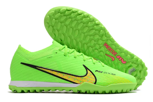 नाइक सफेद बैंगनी Flyknit ऊपरी नारंगी ज्यामितीय ओवरले टर्फ फुटबॉल जूते 10