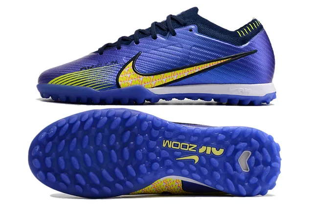 नाइक सफेद बैंगनी Flyknit ऊपरी नारंगी ज्यामितीय ओवरले टर्फ फुटबॉल जूते 14
