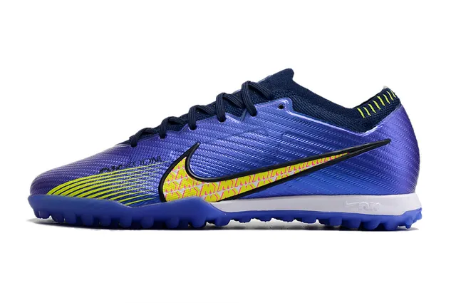नाइक सफेद बैंगनी Flyknit ऊपरी नारंगी ज्यामितीय ओवरले टर्फ फुटबॉल जूते 17