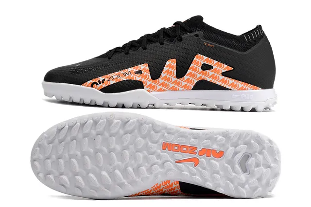 नाइक सफेद बैंगनी Flyknit ऊपरी नारंगी ज्यामितीय ओवरले टर्फ फुटबॉल जूते 20