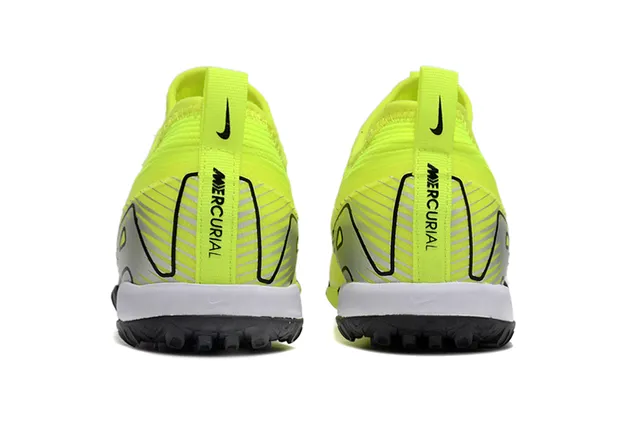 Nike Yellow Black Engineered Knit Upper Asymmetrical Lacing Turf Soccer Shoes 4