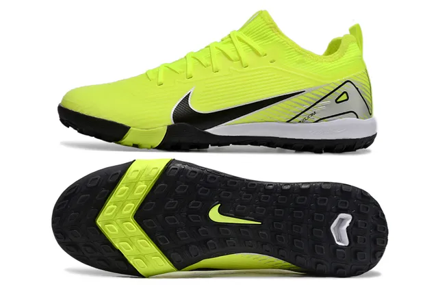 Nike Yellow Black Engineered Knit Upper Asymmetrical Lacing Turf Soccer Shoes 5