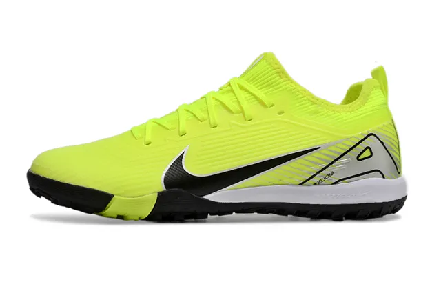 Nike Yellow Black Engineered Knit Upper Asymmetrical Lacing Turf Soccer Shoes 8