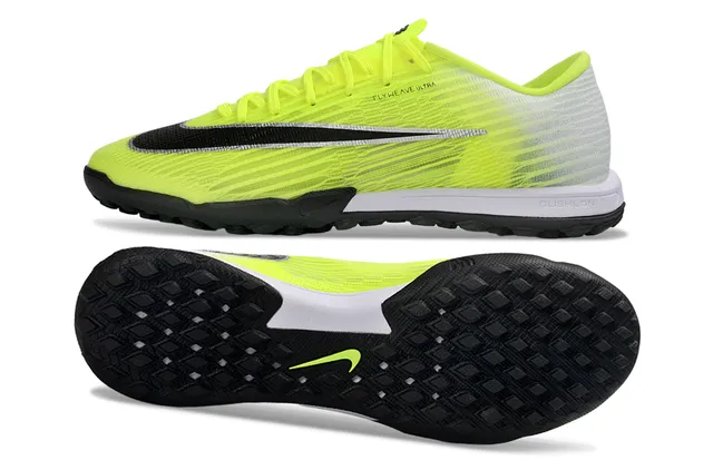 Nike Yellow Black Flyweave Knit Upper Neon Gradient Turf Soccer Shoes 3