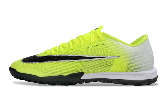 Nike Yellow Black Flyweave Knit Upper Neon Gradient Turf Soccer Shoes 7