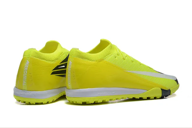 Nike أحذية كرة قدم صفراء سوداء خيط علوي ياقة منخفضة للعشب 2