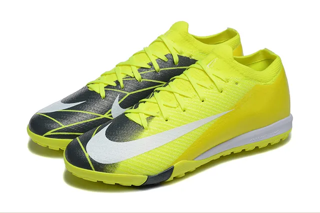 Nike أحذية كرة قدم صفراء سوداء خيط علوي ياقة منخفضة للعشب 8