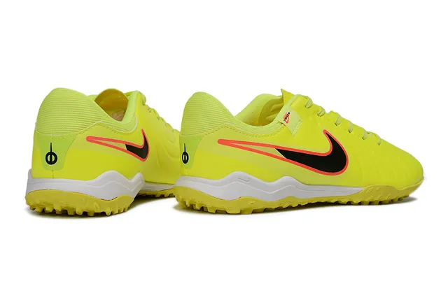 Nike Amarillo Negro Bajo Corte Sintético Superior Ribeteado Antepié Textura Césped Artificial Zapatos de Fútbol 5