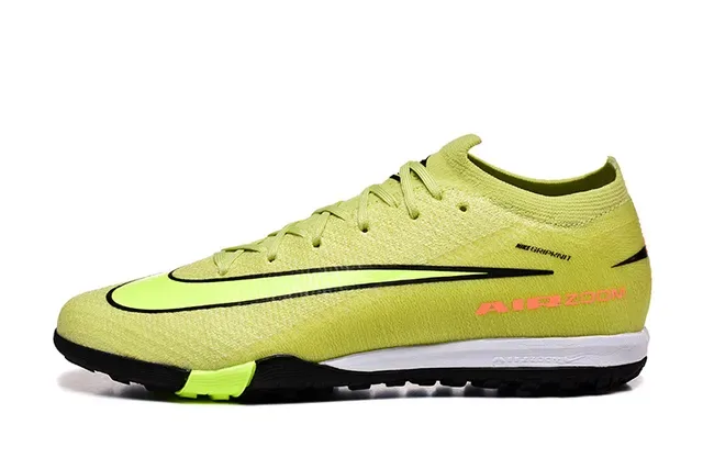 Nike Yellow Green Flyknit Upper Air Zoom Branding Turf Soccer Shoes 10