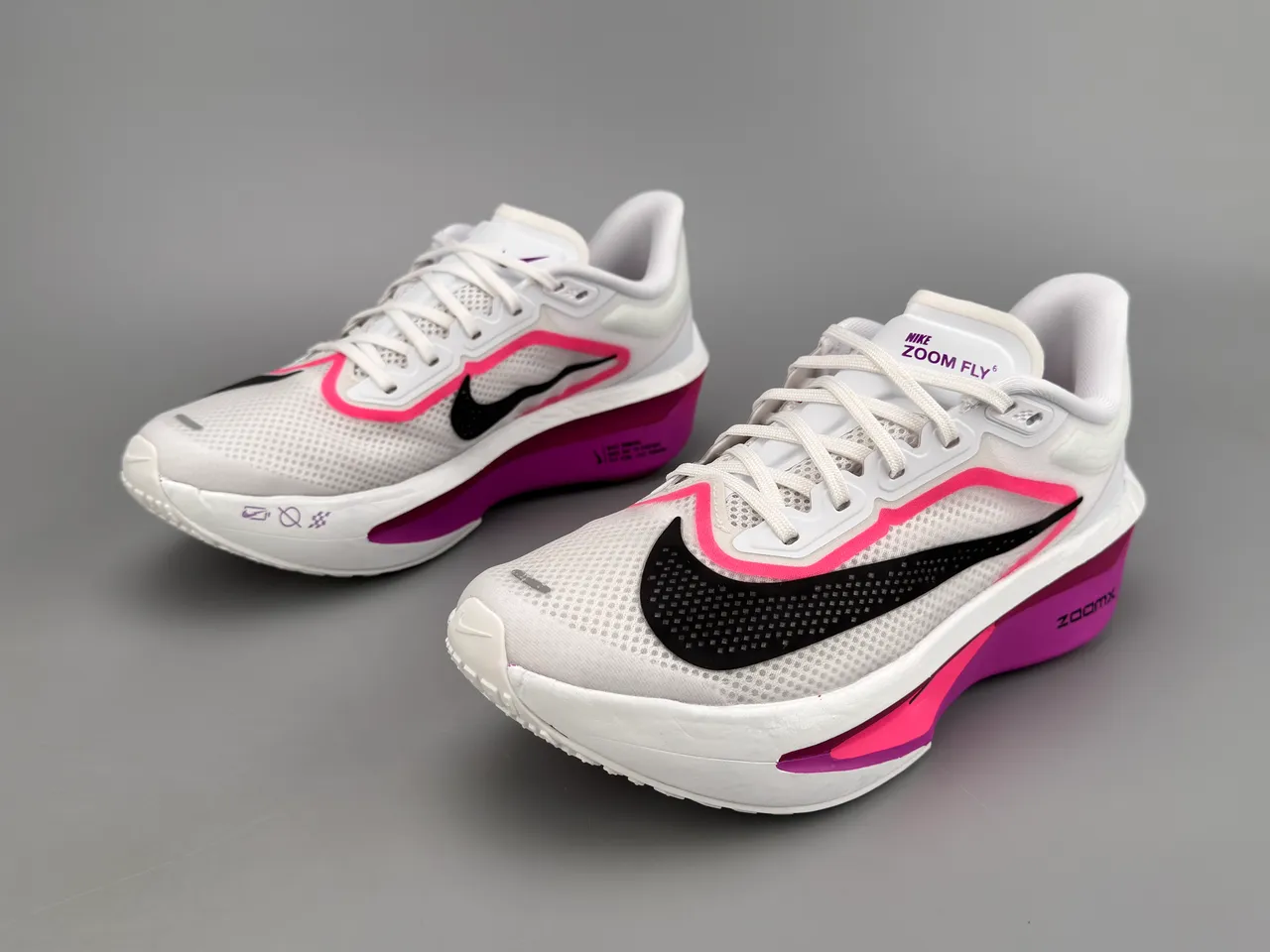 Nike Zoom Fly ZoomX White Black Pink Running Shoes 5
