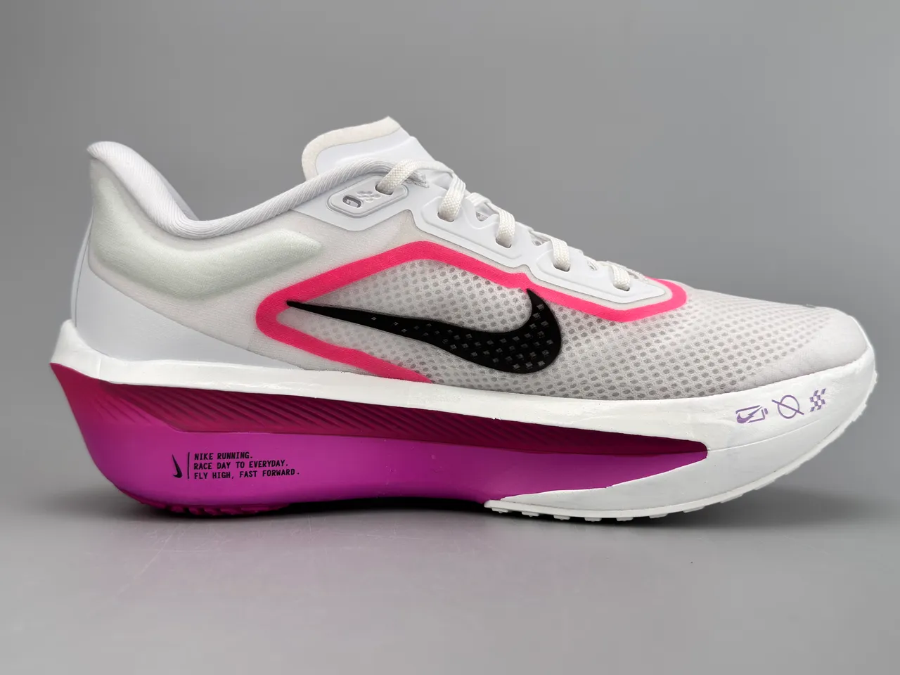 Nike Zoom Fly ZoomX White Black Pink Running Shoes 10