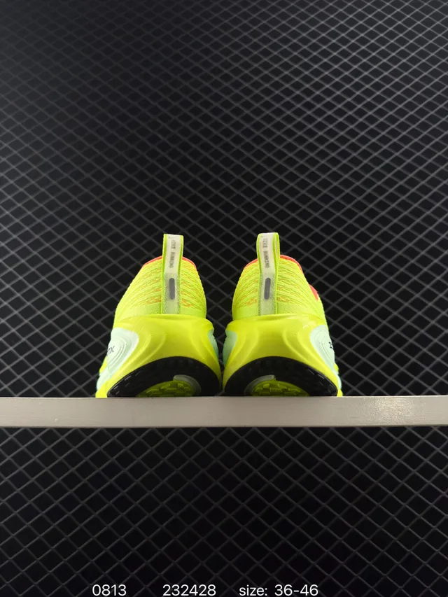 Nike ZoomX Neon Yellow Orange Running Shoes 3