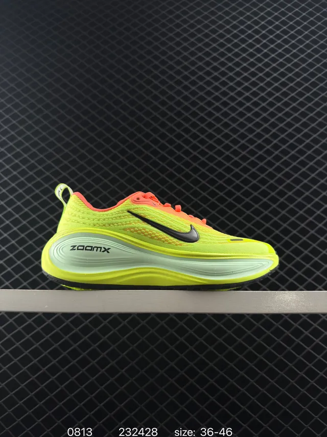 Nike ZoomX Neon Yellow Orange Running Shoes 6
