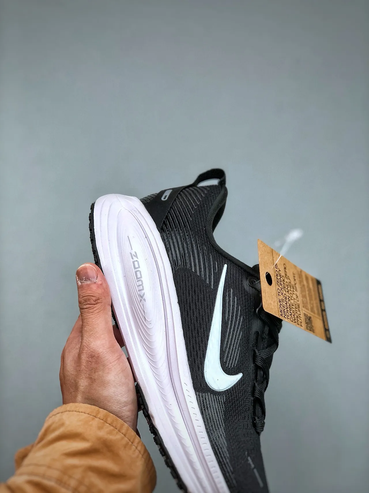 Nike ZoomX Running Shoe Black White Light Blue Running Shoes 6