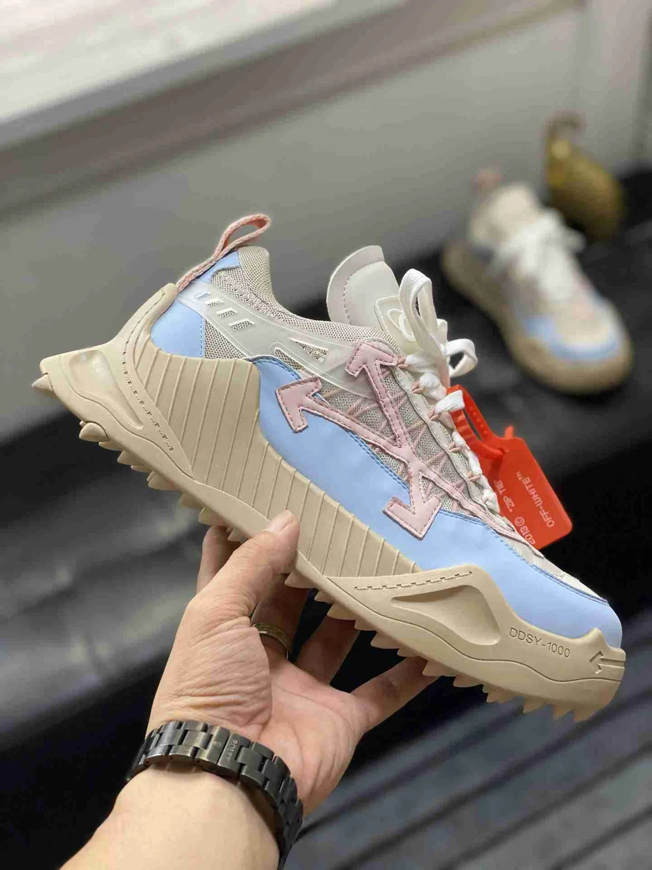 Off-White DDSY-1000 Light Blue Beige Chunky Sneakers 8
