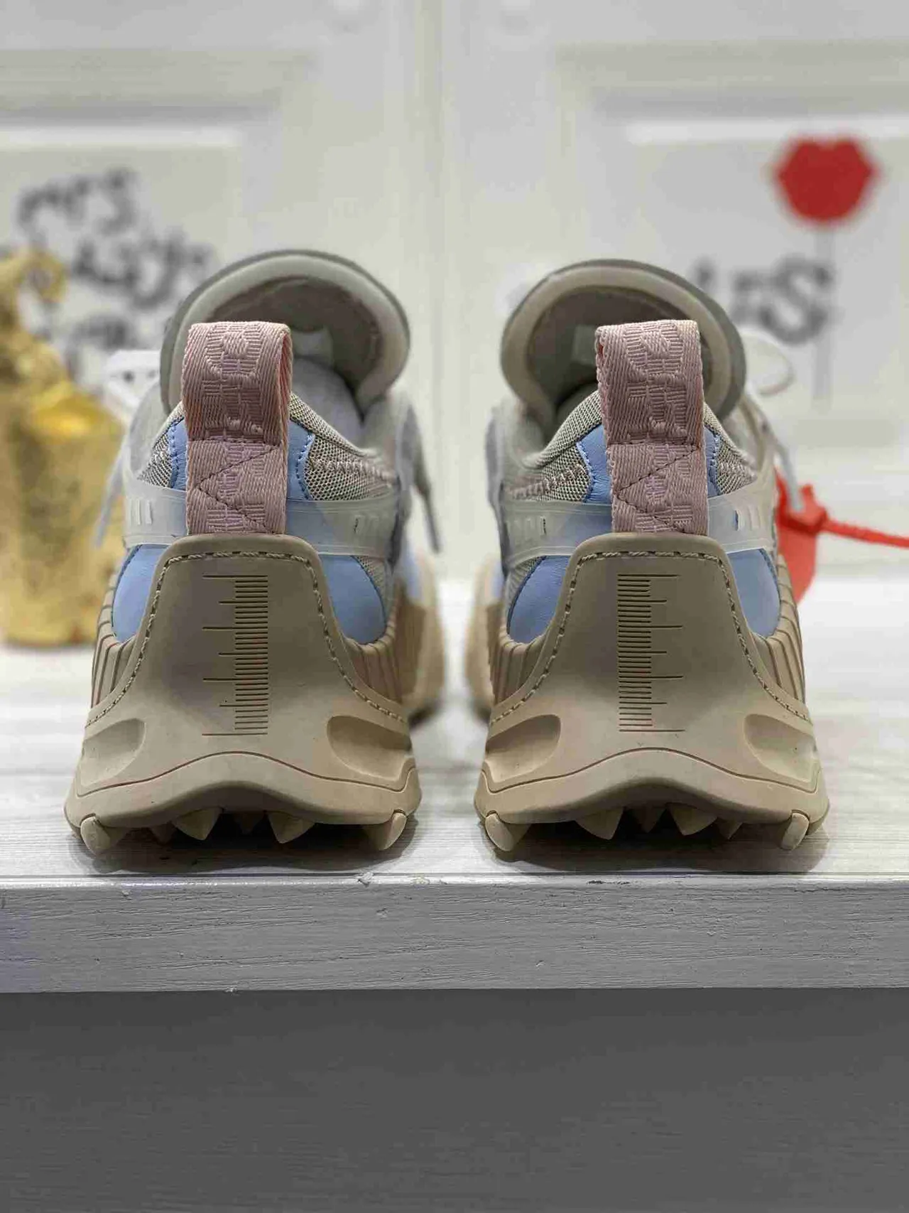 Off-White DDSY-1000 Light Blue Beige Chunky Sneakers 9
