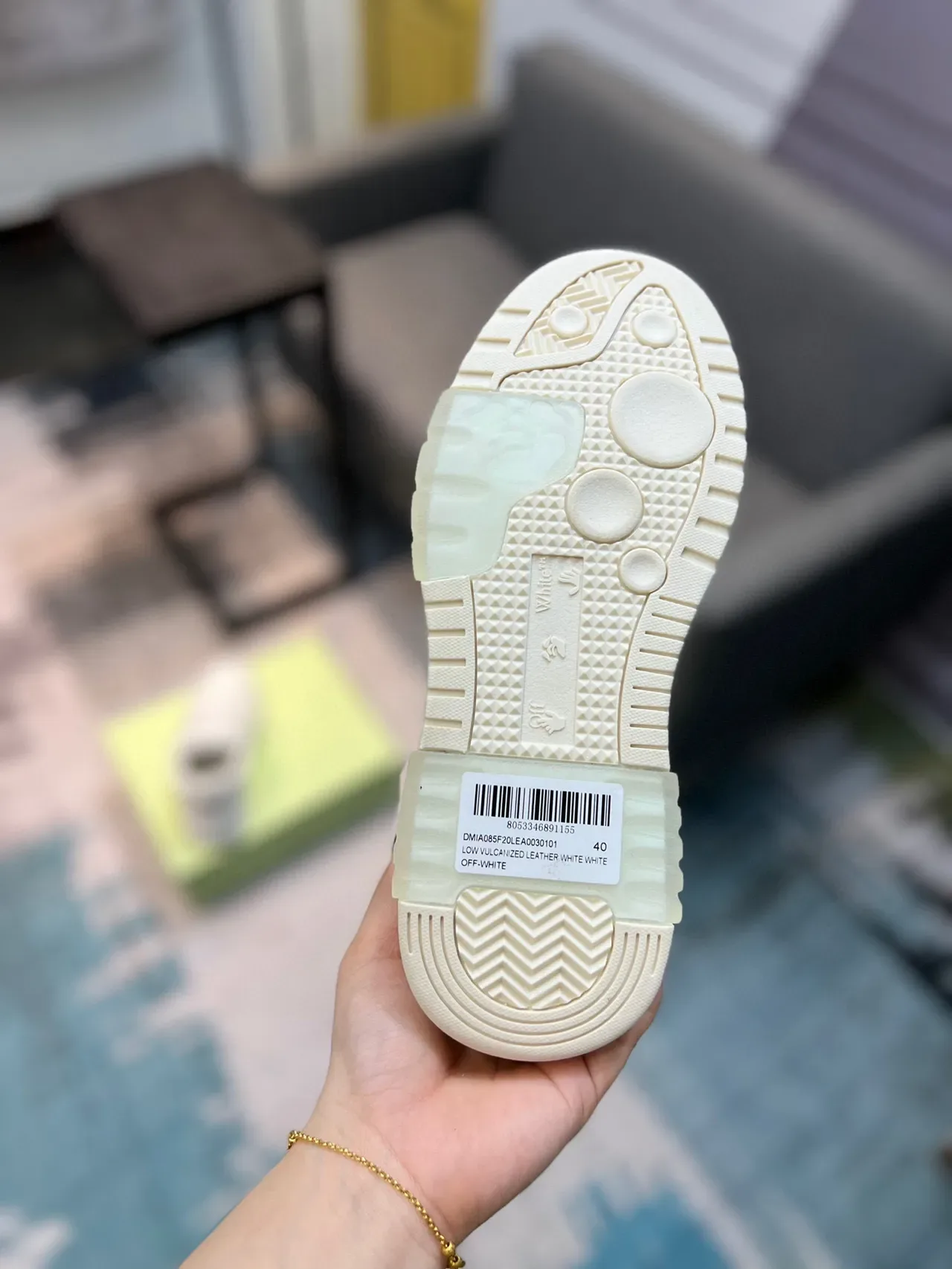 Off-White pour la marche bleu chaussures lifestyle basses à panneaux en cuir 8