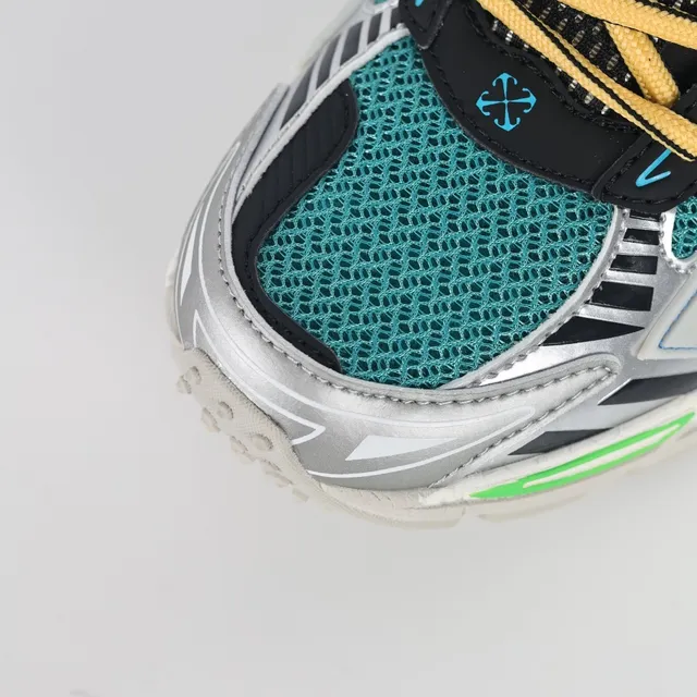 Off-White Multicolor Sculpted Sole Layered Mesh And Synthetic Overlays Chunky Sneakers 5
