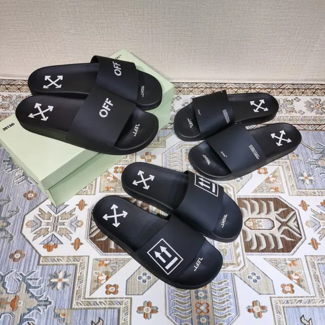 Off-White Slide Black Industrial Logo Slippers 3