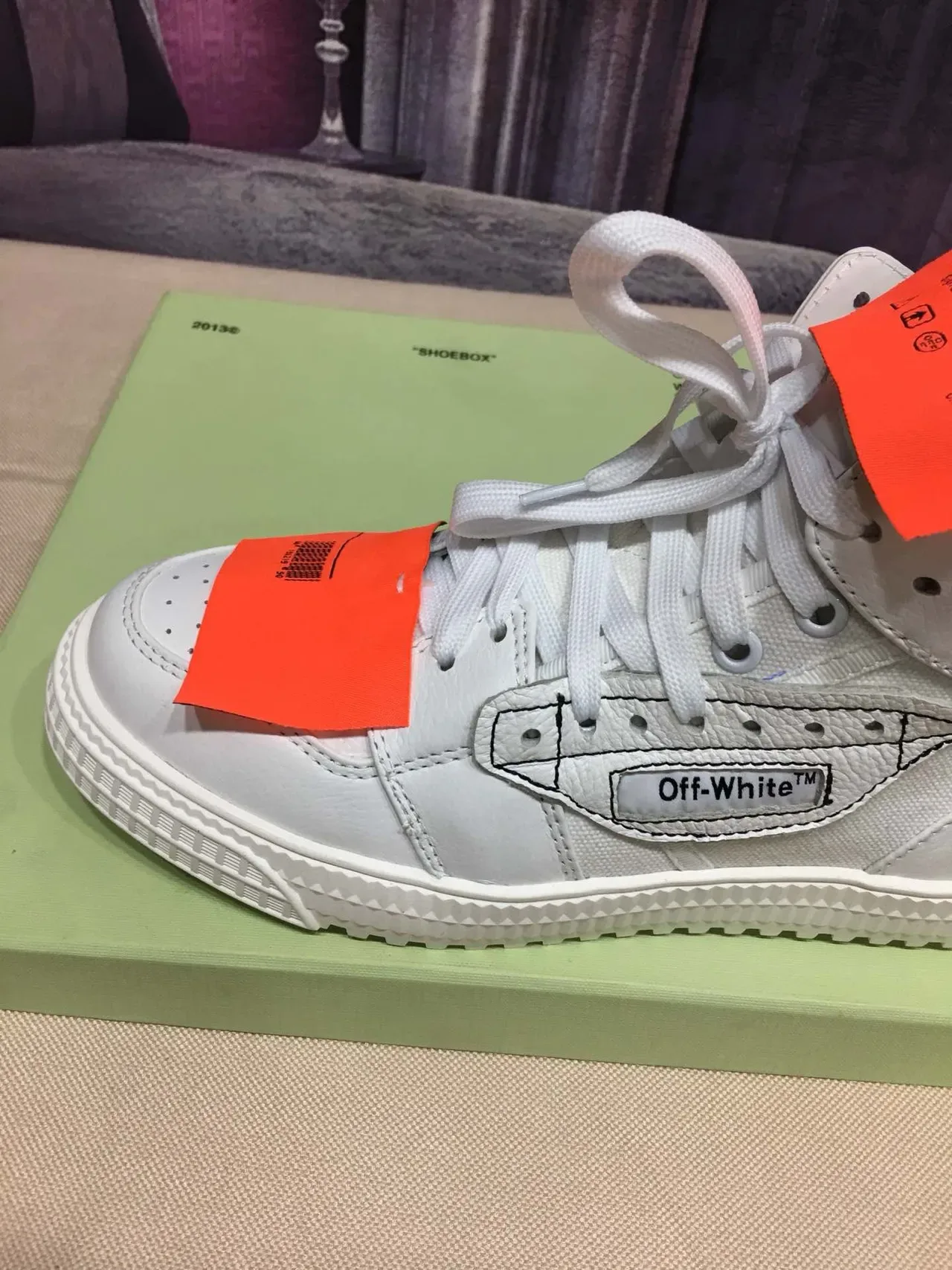 Off-White The Ten 橙色高帮工业细节生活方式运动鞋 5