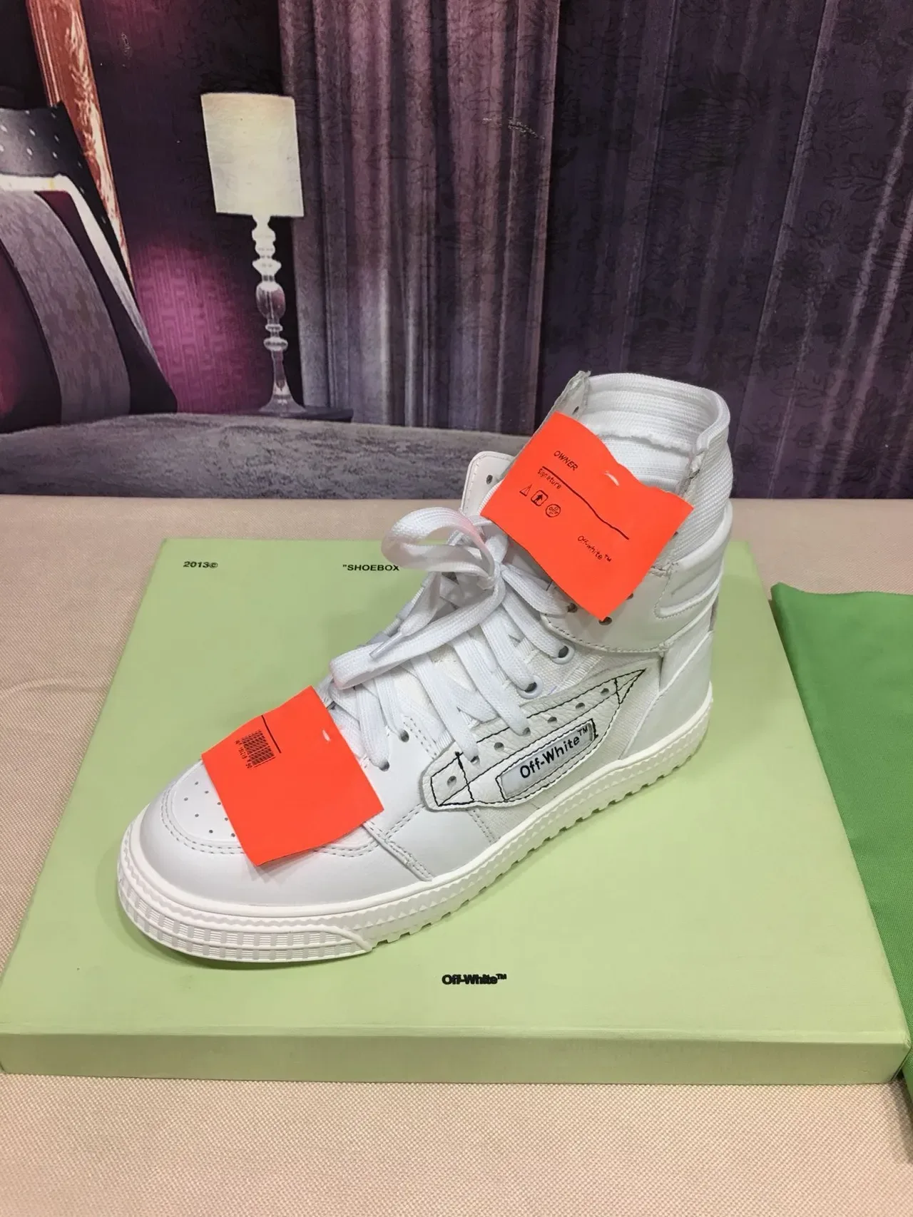 Off-White The Ten 橙色高帮工业细节生活方式运动鞋 7
