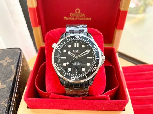 Omega Seamaster Professional وجه أسود فولاذ مقاوم للصدأ ساعة ميكانيكية 9