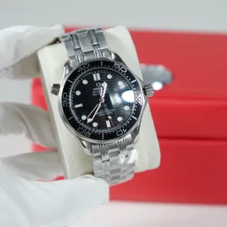Omega Seamaster Professional Black Wave Dial Mechanical Watch