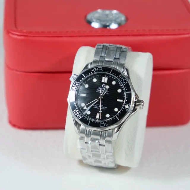 Omega Seamaster Professional Black Wave Dial Mechanical Watch 5