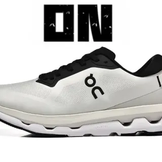 On Cloud White Black Engineered Mesh Upper Sculpted CloudTec Midsole Running Shoes