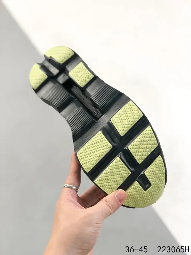 On Cloudmonster-Inspired Light Gray Black Lime Lifestyle Sneakers 2