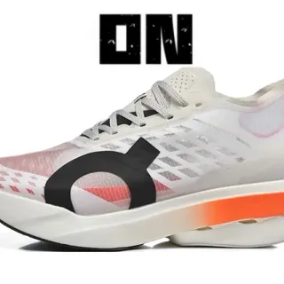 On Cloudmonster White Black Orange Running Shoes