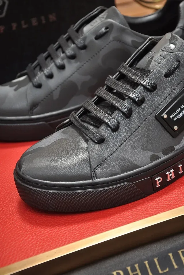 Philipp Plein حذاء رياضي أسلوب حياة من الجلد مطبوع كاموفلاج 3
