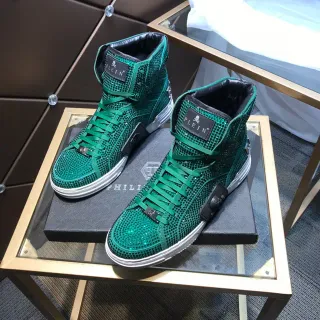 Philipp Plein Crystal-Embellished High-Top Lifestyle Sneakers