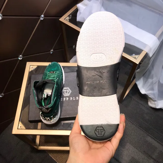 Philipp Plein حذاء أسلوب حياة عالي المظهر مزين بالكريستال 2