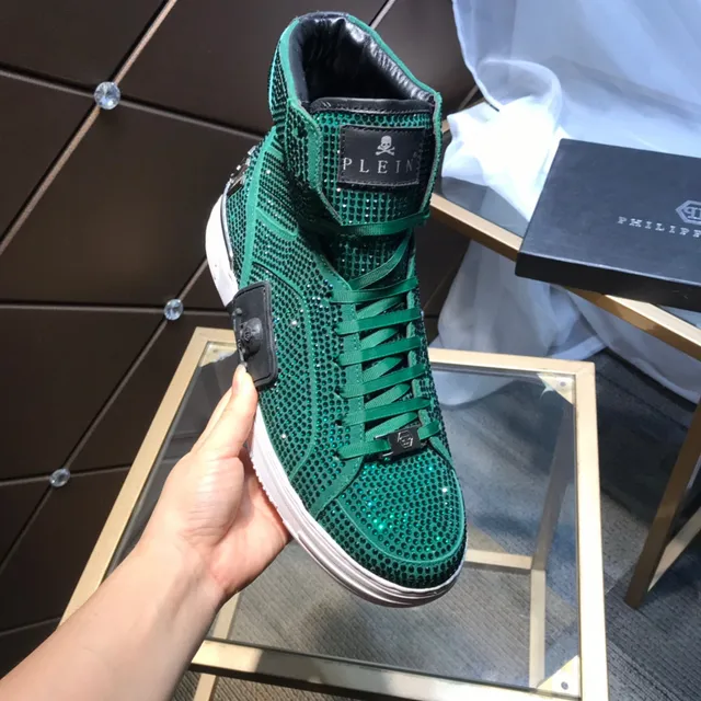 Philipp Plein حذاء أسلوب حياة عالي المظهر مزين بالكريستال 3