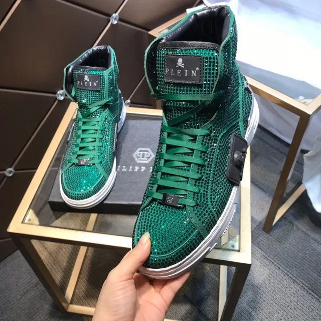 Philipp Plein حذاء أسلوب حياة عالي المظهر مزين بالكريستال 4