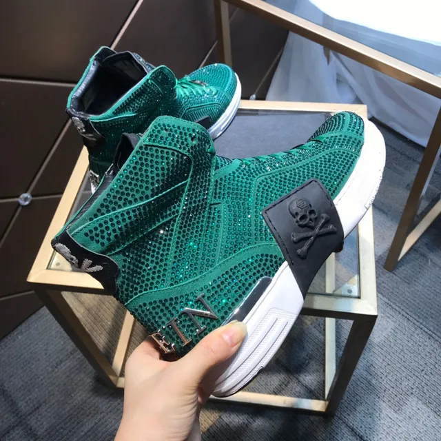 Philipp Plein حذاء أسلوب حياة عالي المظهر مزين بالكريستال 5