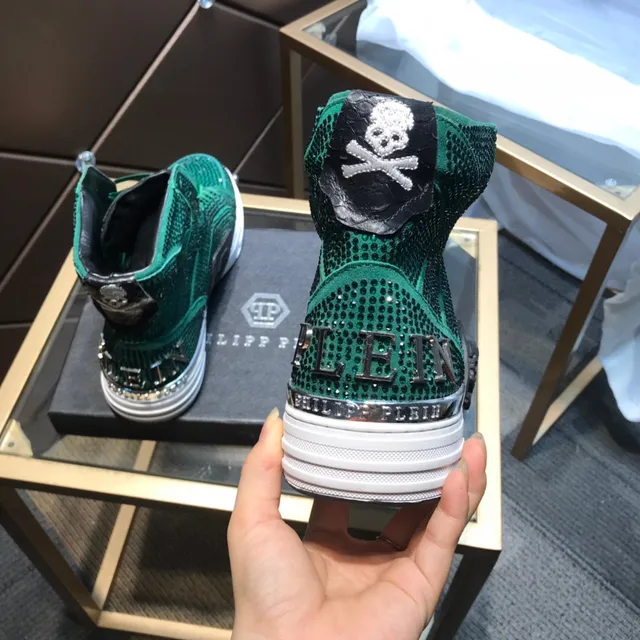 Philipp Plein حذاء أسلوب حياة عالي المظهر مزين بالكريستال 6