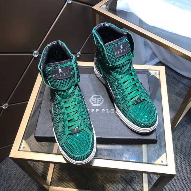 Philipp Plein حذاء أسلوب حياة عالي المظهر مزين بالكريستال 7