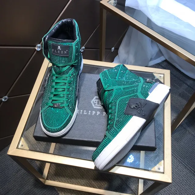 Philipp Plein حذاء أسلوب حياة عالي المظهر مزين بالكريستال 8