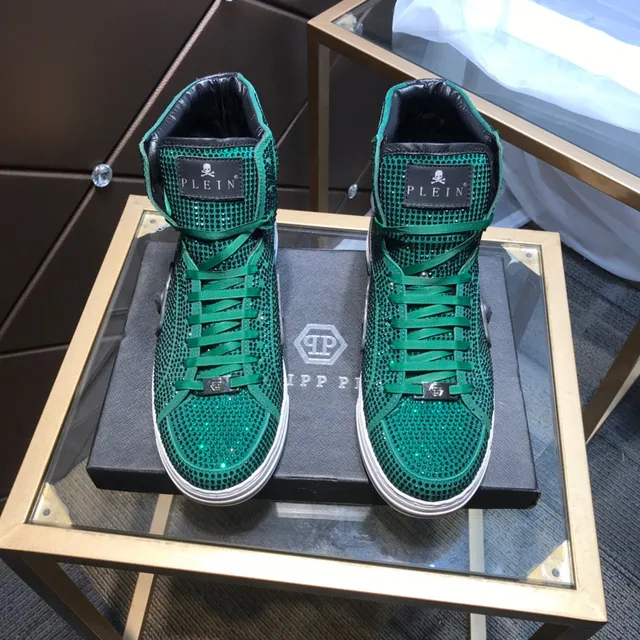 Philipp Plein حذاء أسلوب حياة عالي المظهر مزين بالكريستال 9